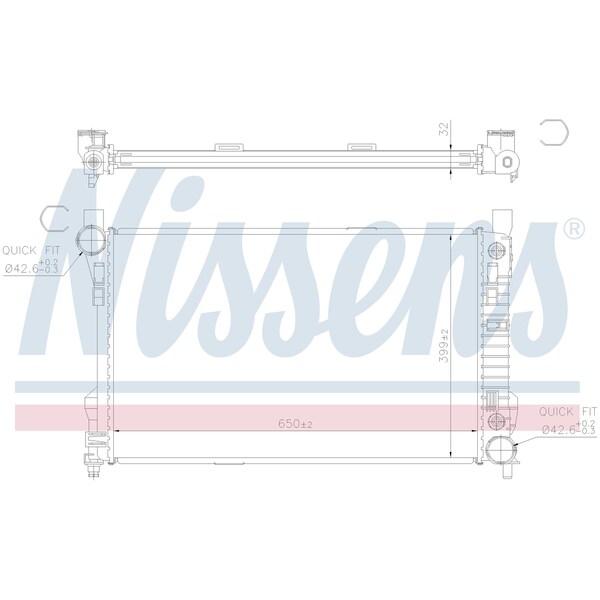 Nissen Nissens Radiator, 62786A 62786A - main